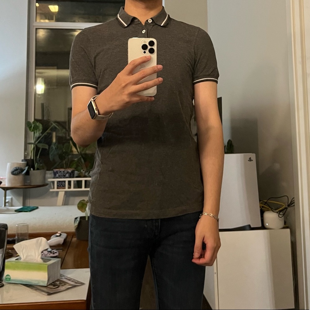 Brunello Cucinelli Medium grey polo shirt